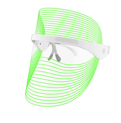 7 Colour LED Mask for skin rejuvenation with red, blue, and yellow light therapy options