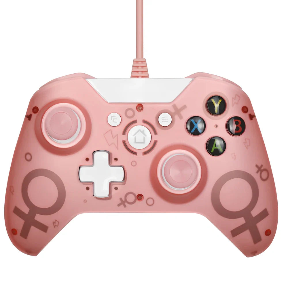 Black wired USB controller for Xbox One and PC with 2M cable and analog triggers, plug-and-play compatible