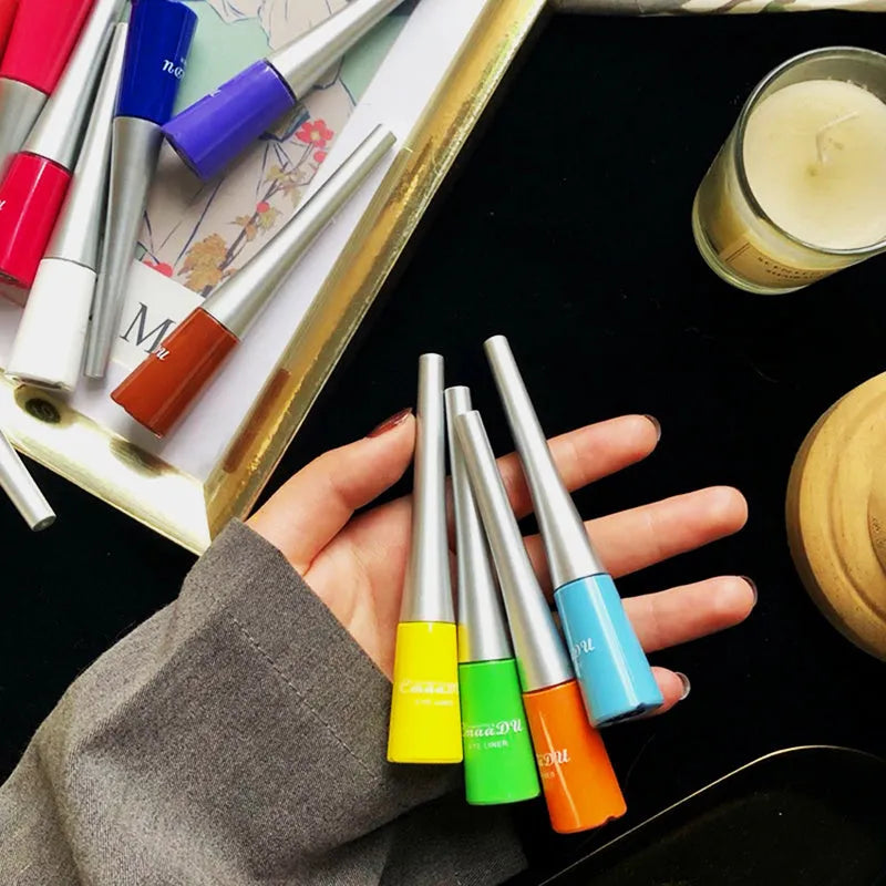 17 colour matte liquid eyeliner in portable tube with quick-drying waterproof formula