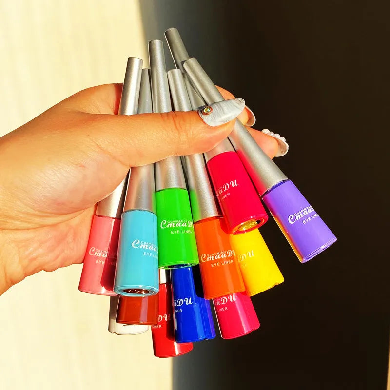 17 colour matte liquid eyeliner in portable tube with quick-drying waterproof formula