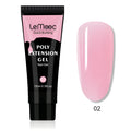 Quick Builder Poly UV Gel Polish 15ml bottle with colour options for nail extensions