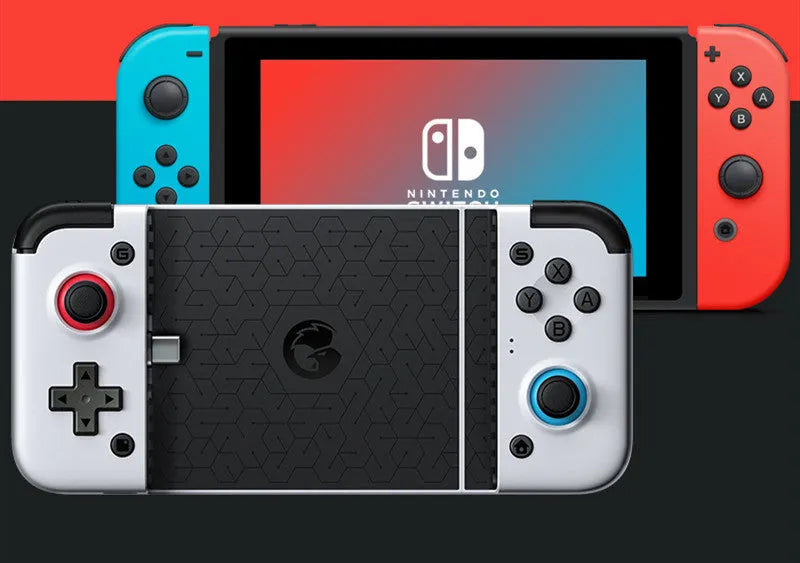 Android mobile game controller with USB connection and ABS plastic construction