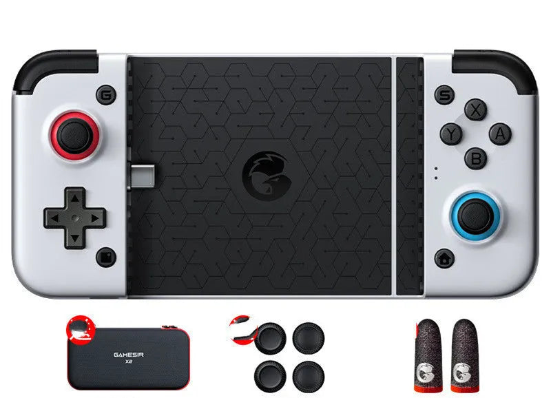 Android mobile game controller with USB connection and ABS plastic construction