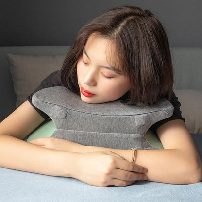 Memory Foam Nap Pillow Bedding in navy blue, fruit green, lemon yellow, and girlish pink for ergonomic spine support