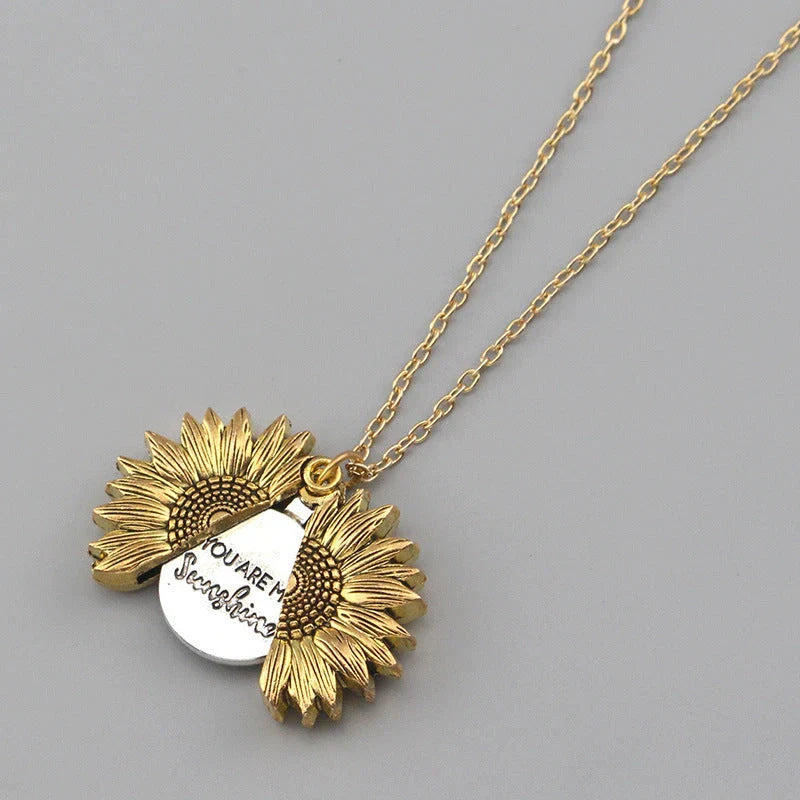 Radiant sunflower pendant necklace in various colors and quantities