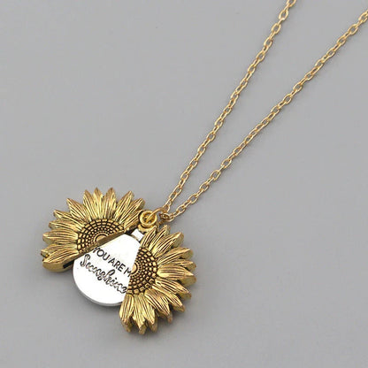 Radiant sunflower pendant necklace in various colors and quantities