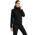 New sports suit for women running clothes with tights and sweatshirt in polyester, black and green option