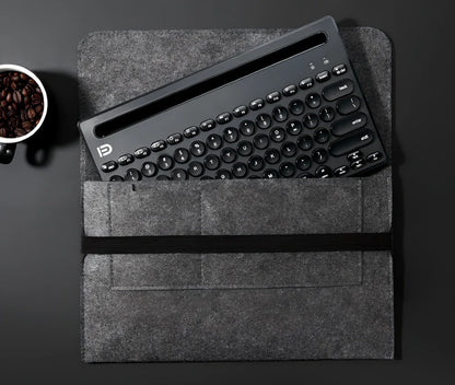 Pink wireless Bluetooth keyboard and mouse set with storage bag, 28cm keyboard and 60g ergonomic mouse