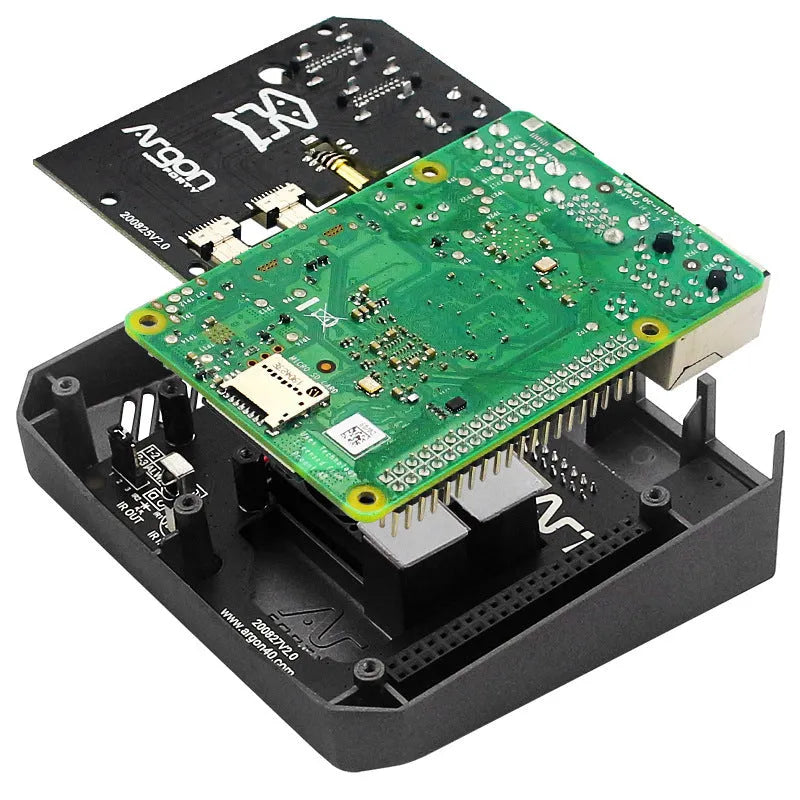 Argon One M.2 aluminium protective case for Raspberry Pi with integrated cooling fan and SSD expansion board