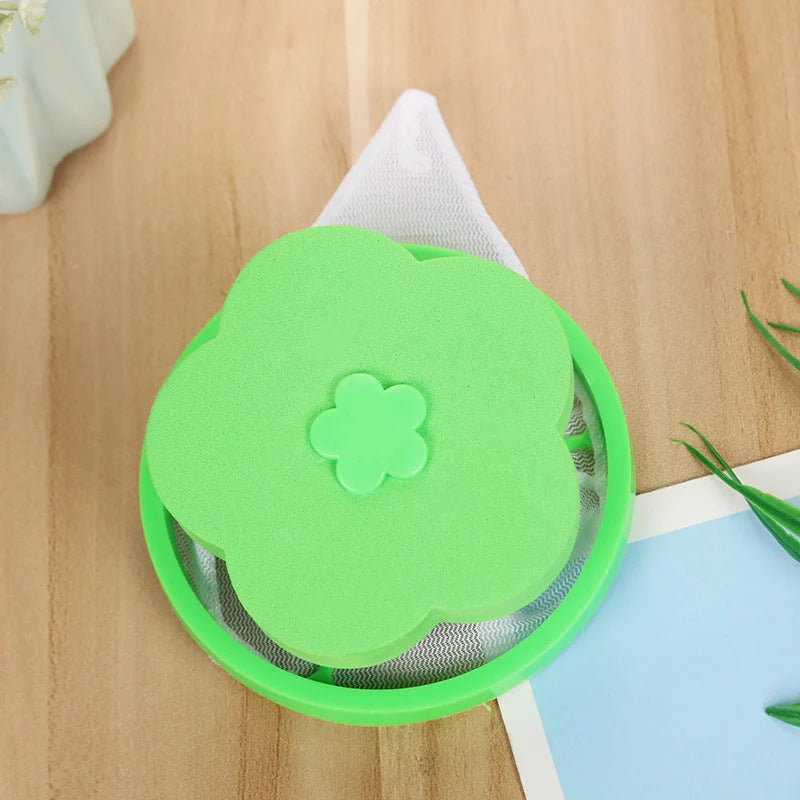 Float Filter for Washing Machine Hair Remover with flower design in various colours
