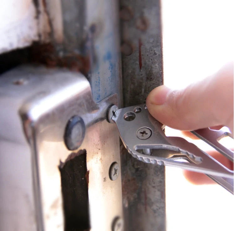 Outdoor portable multi-function key clip with optional bottle opener, durable metal construction