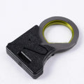 Portable emergency cutting tool made of 440 steel in black, 4.3 x 2.4 cm size with sharp cutting rope