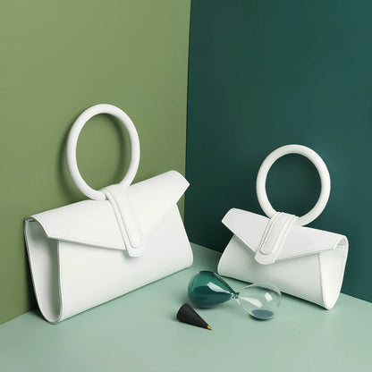 Women's one shoulder diagonal bag in rose red with small pocket, two-layer cowhide, 22x18 cm size