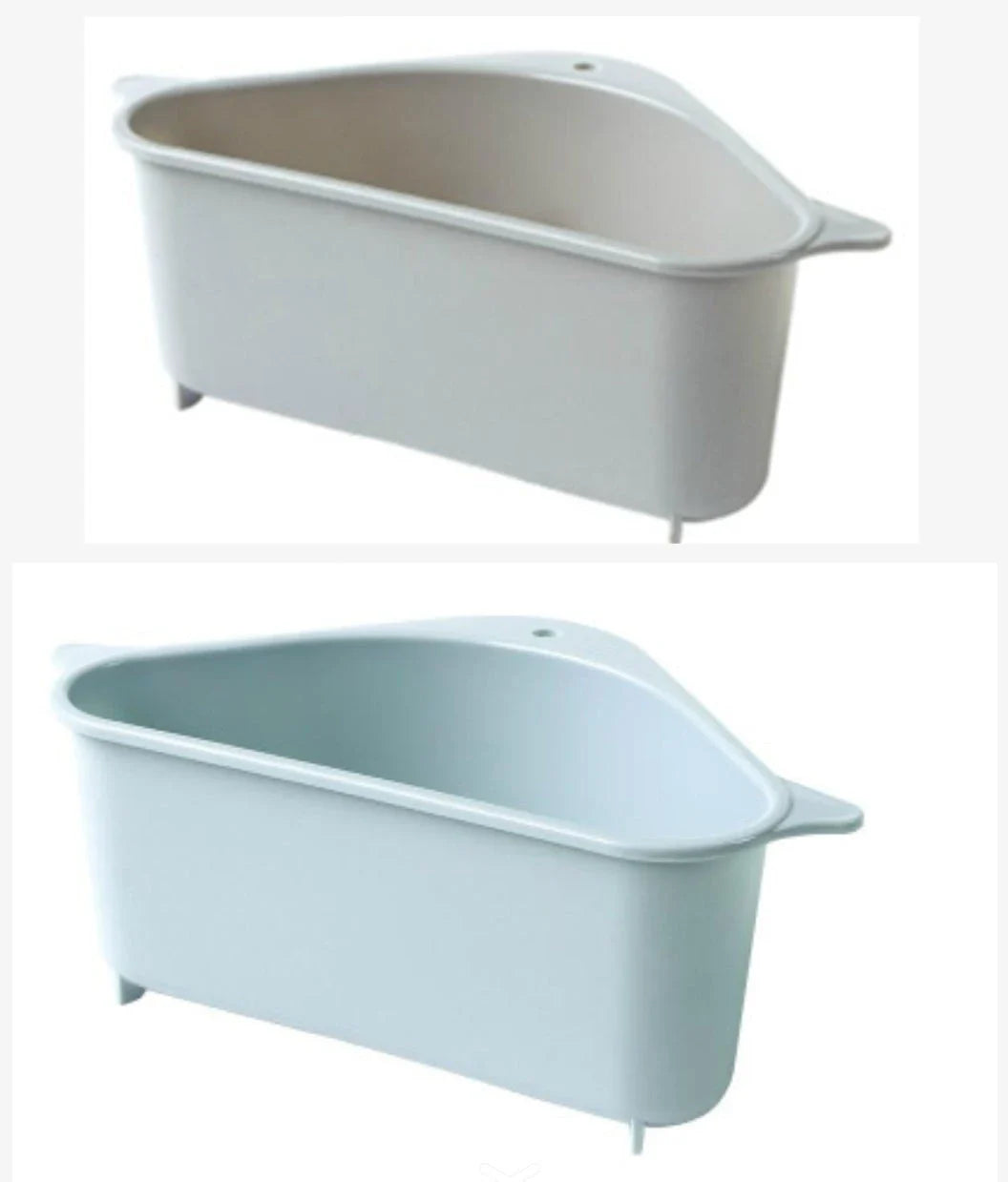 Kitchen sink triangle storage rack for sponges and soap with quick-drying design