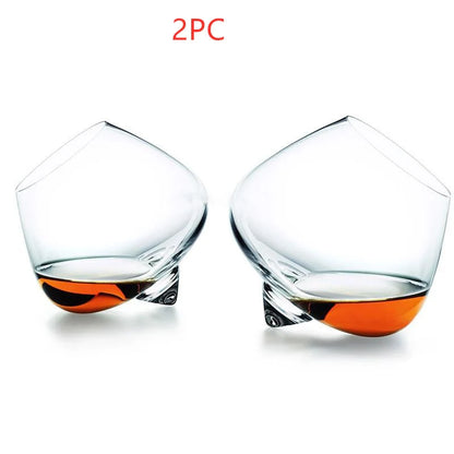 Crystal whiskey glass with wide belly for enhanced aroma and flavour