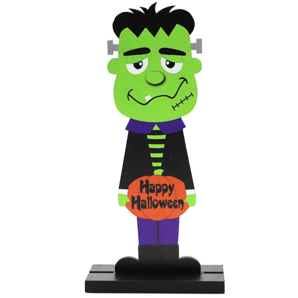 Halloween Pumpkin Man Witch Table Decoration in premium plywood