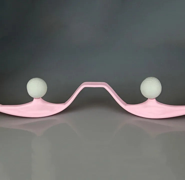 Plastic neck massager with adjustable stand and removable head in blue colour