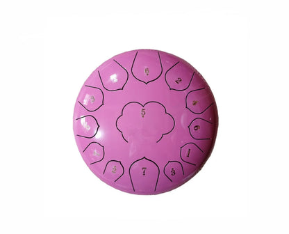 12-inch 13-tone ethereal drum in vibrant colours including Chinese red, lavender, and navy blue