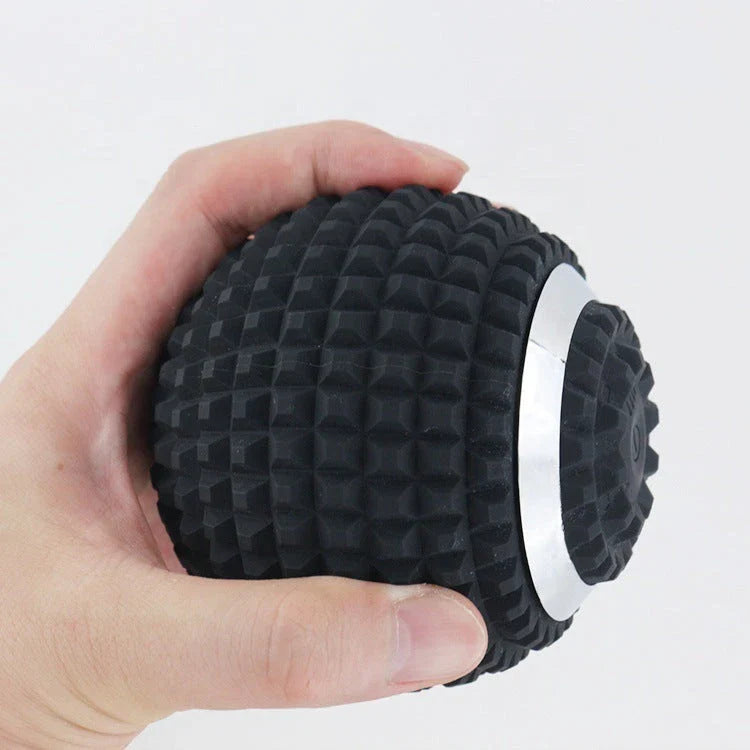 Four-Speed Electric Massage Ball in black, blue, and pink for muscle recovery