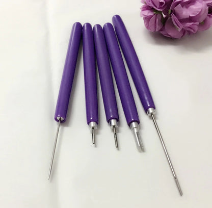 Quilling paper roll pen set with long and short needles for precision crafting