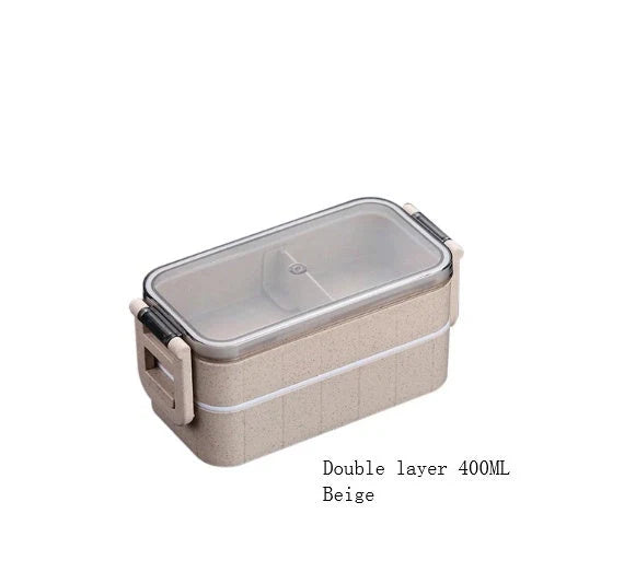 Eco-friendly wheat straw microwave lunch box with flexible lock seal