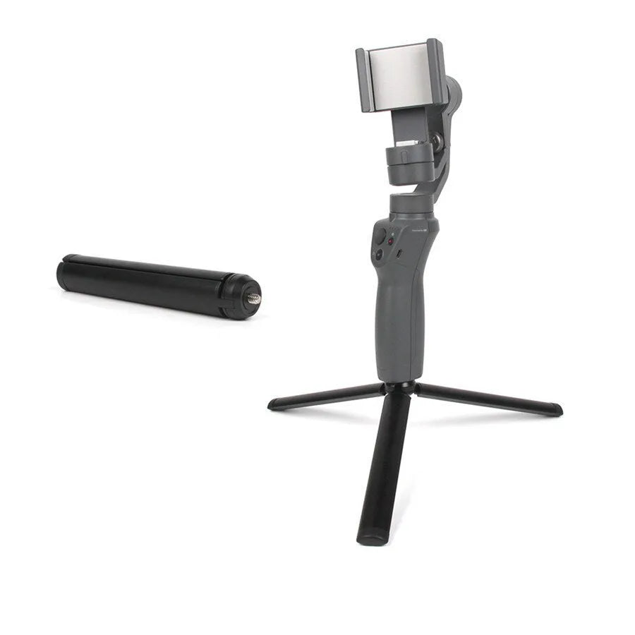 Black aluminium mobile phone tripod stabiliser for iPhone