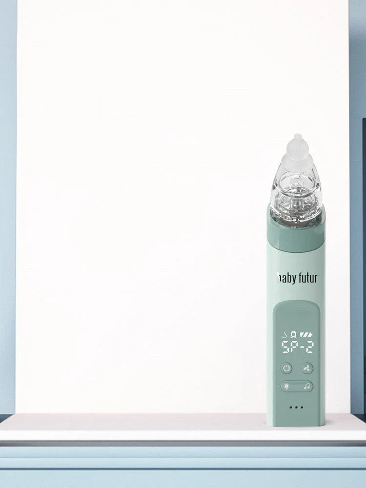 Adjustable Electric Nasal Aspirator with Blackhead Remover, 9 Suction Levels, Soothing Lights and Music, Digital Display