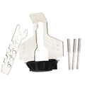 Silver electric chain grinding machine with 20mm metal blade and 100-tooth width