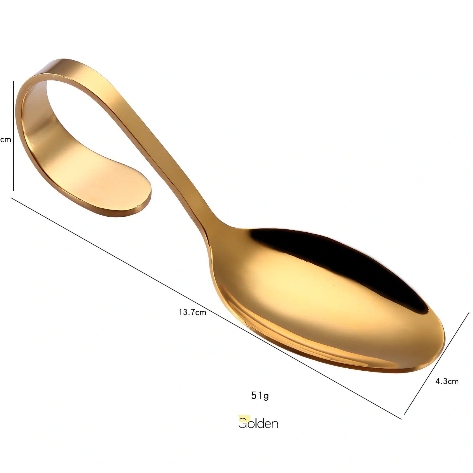 316 stainless steel serving spoon with curved silver handle, 22 cm long, mirror polished for durable kitchen use