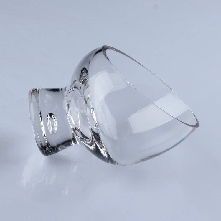 Gold-edged glass salad bowl with irregular shapes for elegant dining