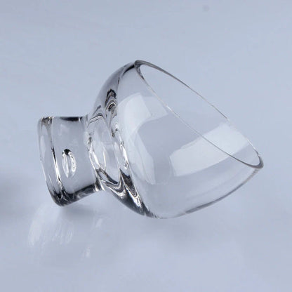 Gold-edged glass salad bowl with irregular shapes for elegant dining