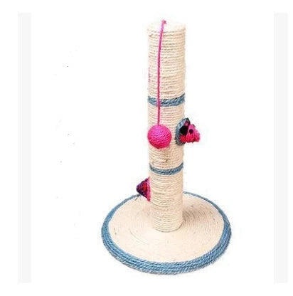 Handmade wooden cat stick toy with hemp feather rope and bell for playful cats