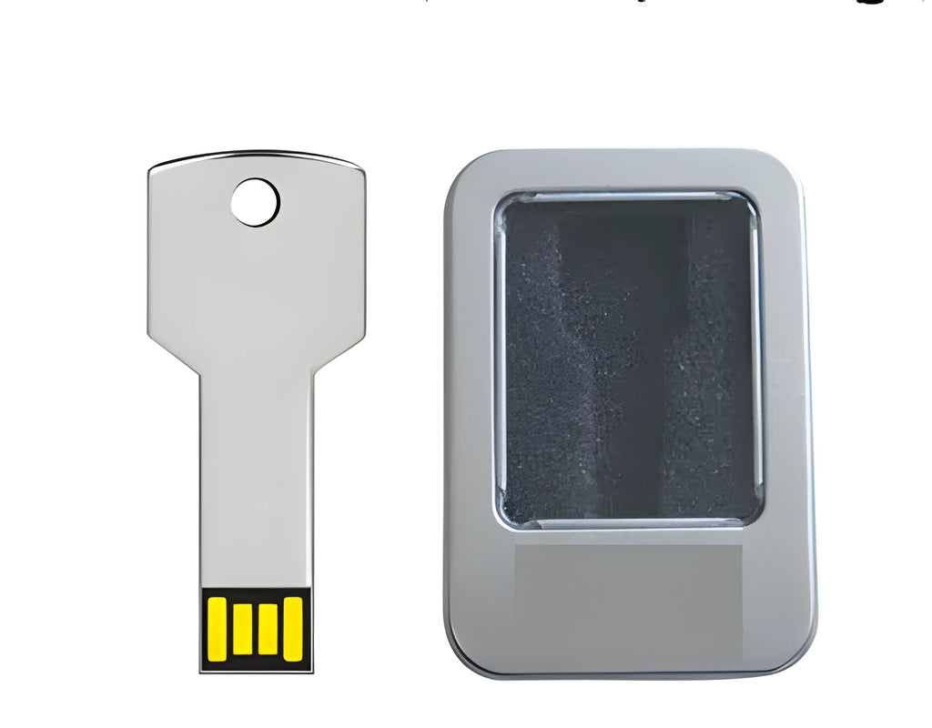 Custom logo USB flash drive with multiple storage options including 16GB 32GB 64GB and optional tin box