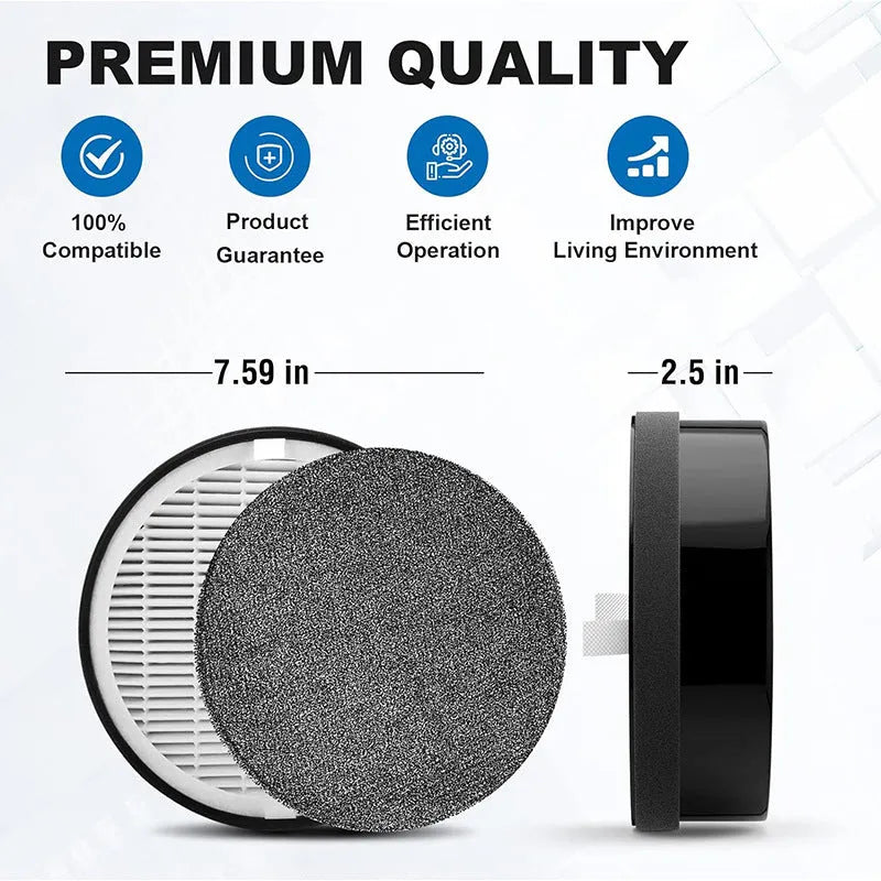 Levoit LV-H132 air purifier filter accessory kit with screen and cotton insert.