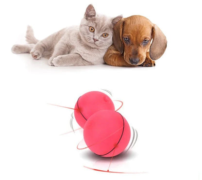 Interactive LED laser electronic rolling ball for cats with colorful lights and catnip