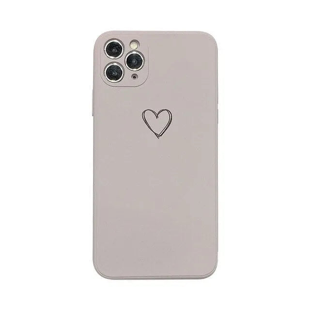 Silicone TPU back cover case for Apple iPhone, shown in solid colour options.
