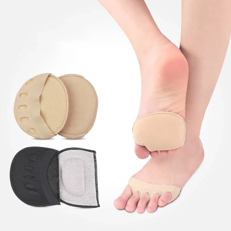 Invisible five finger socks with forefoot cushion pads for foot pain relief