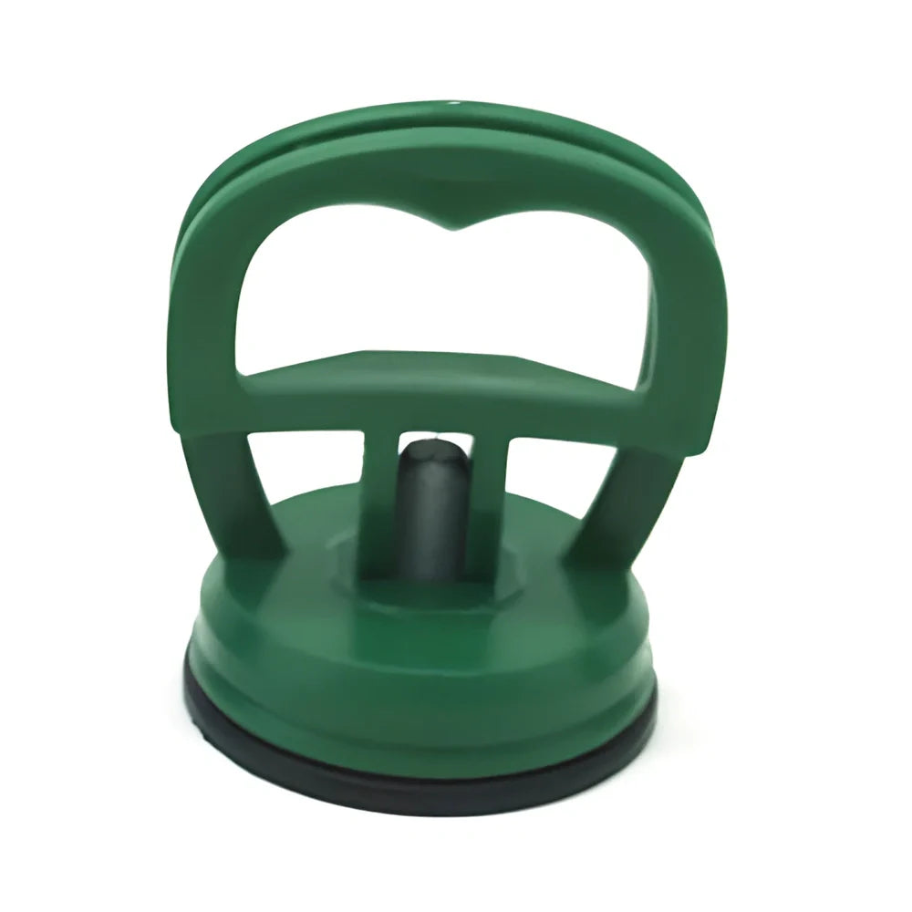 Black car dent repair sucker tool, 5.5x5.5x6.5cm plastic with silicone seal for 10kg pull on panels