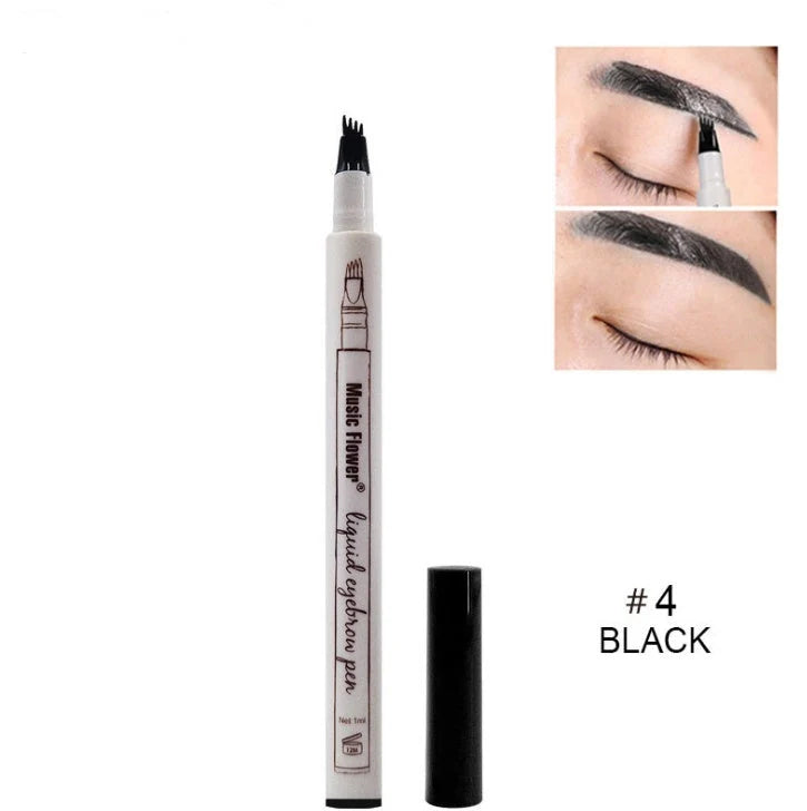 Waterproof Four-Claw Eyebrow Pen for natural, long-lasting brows