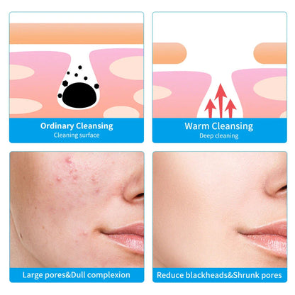 Electric Silicone Face Washer with adjustable vibration and red, blue, green lights for skin therapy