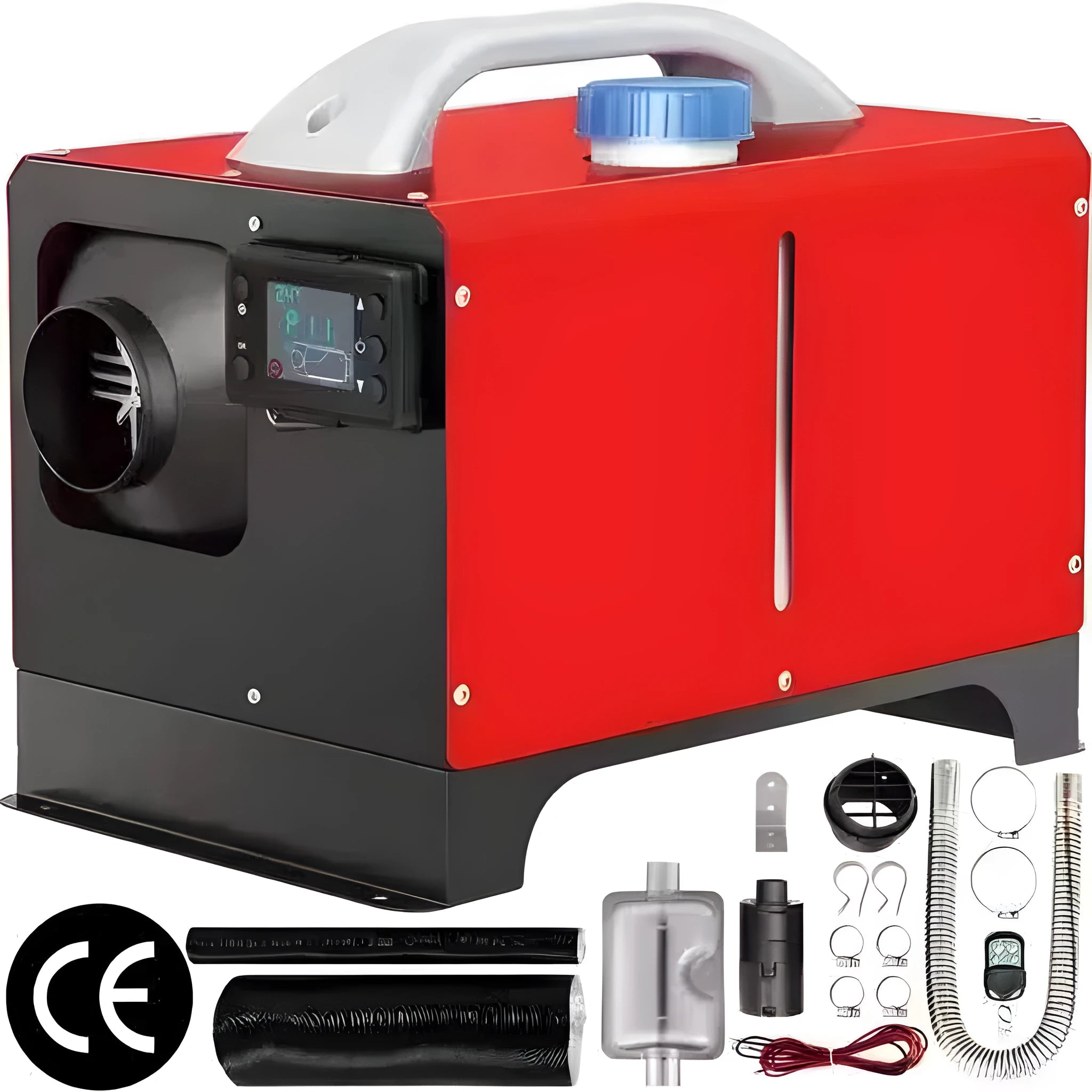 24V diesel parking air heater all-in-one machine with aluminium alloy single-hole build and voice remote control