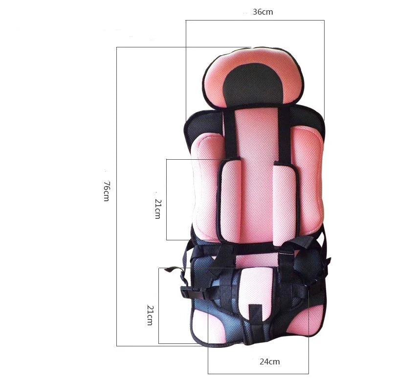 Infant Safe Seat Portable Baby Safety Seat with adjustable headrest and five-point harness