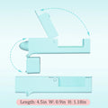 Blue plastic anti-contact door opening tool measuring 11.5 cm on a white background