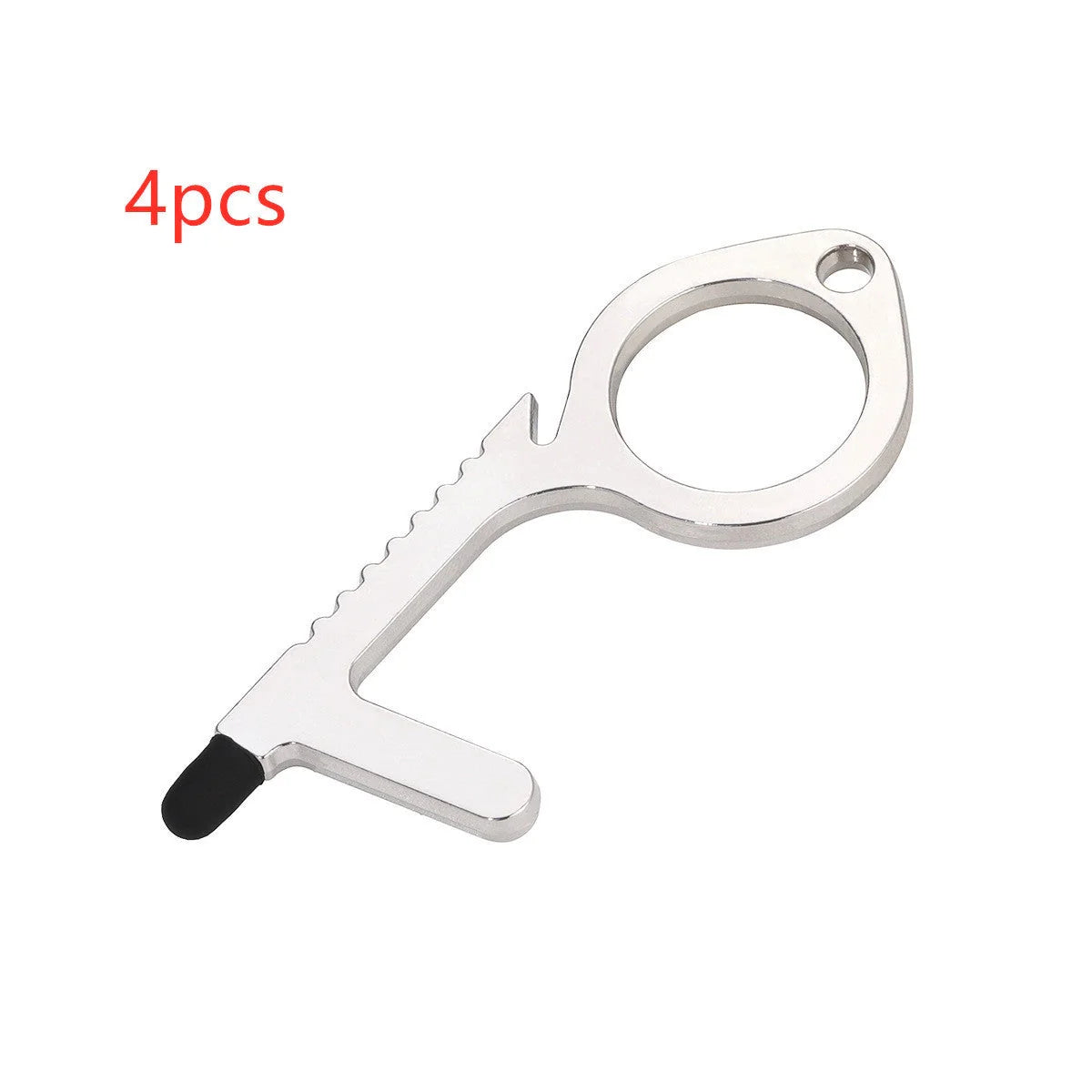 Alloy protective door opener keychain in various colours, 7.9cm in size