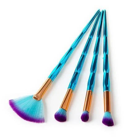 Diamond Makeup Brush Set with 10 professional-grade tools for precise application and seamless blending, featuring synthetic bristles and ergonomic handles for controlled makeup routines