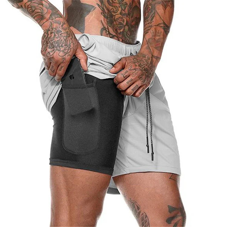 Pocket compression shorts in various colours and sizes for workouts and outdoor activities