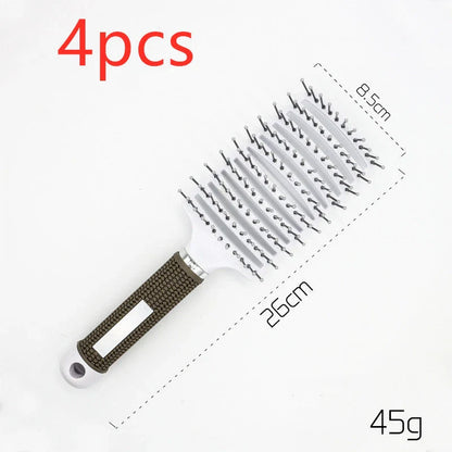 Ultra-Soft Detangling Hair Brush with Scalp Massage - Premium Bristles and Nylon for Effortless Tangle-Free Hair