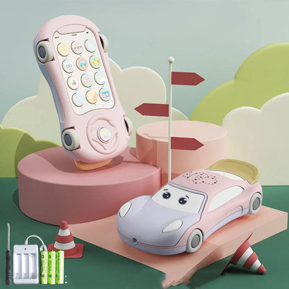 Luminous Projector Learning Toy Car for infants with bilingual phone function