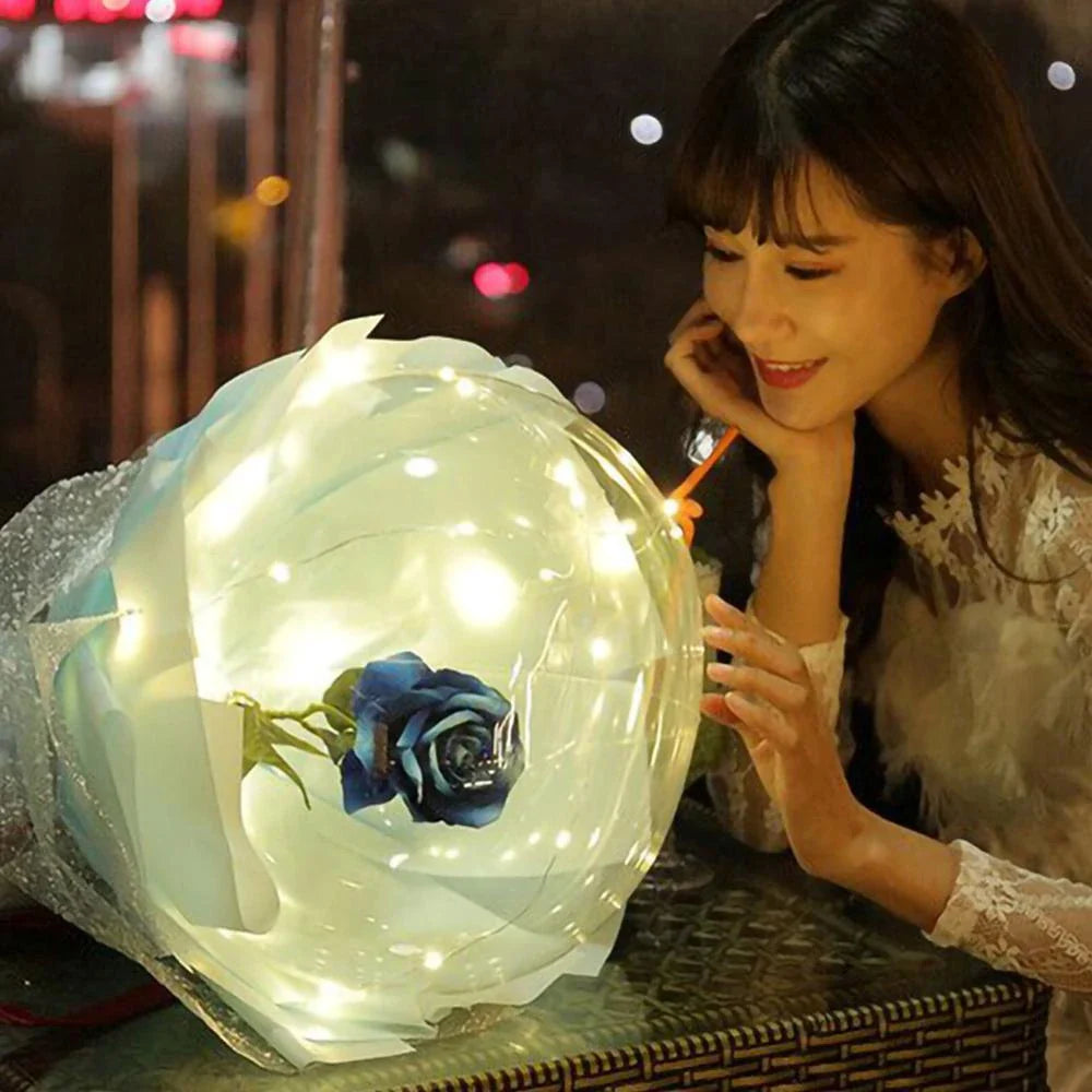 LED luminous balloon rose bouquet in various colors for Valentine's Day decorations