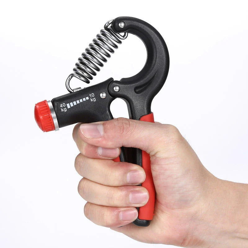 Adjustable hand grips 10-40kg in orange and black, perfect for strengthening hands, wrists, and forearms
